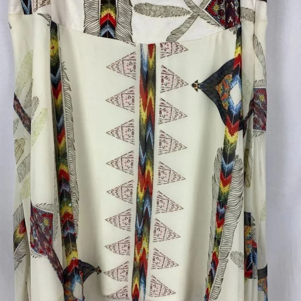 Vintage Collection Shark Tail Feather Tribal Print‎ Skirt Women's Small/ Medium - Picture 5 of 13